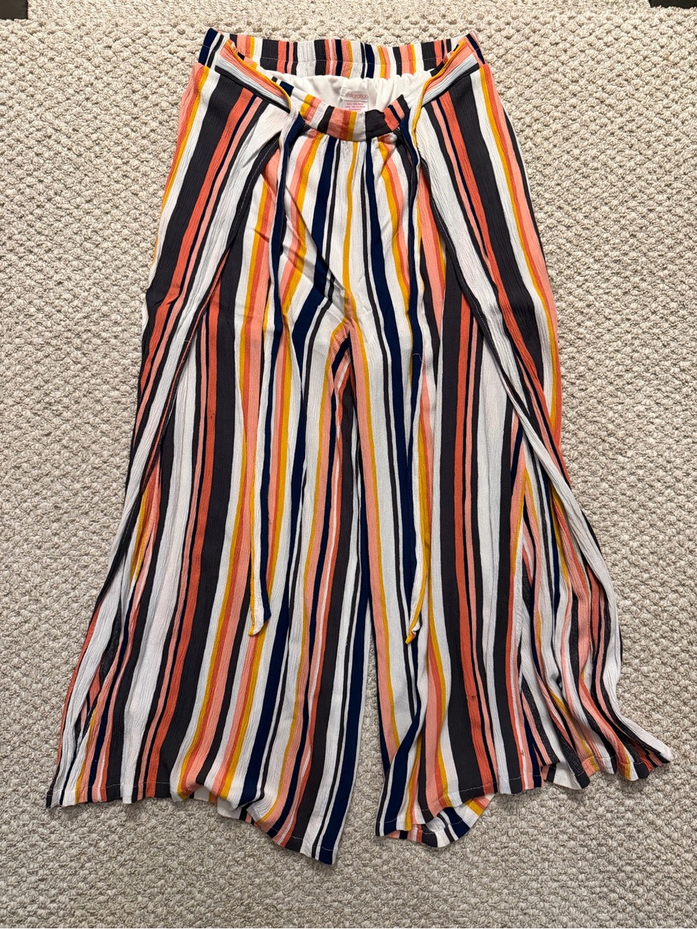 Xhilaration Multicolor Vertical Stripe Wide-Leg Pants